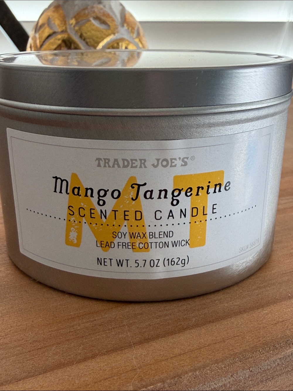 Trader Joe's Mango Tangerine Scented Candle - Silver Tin